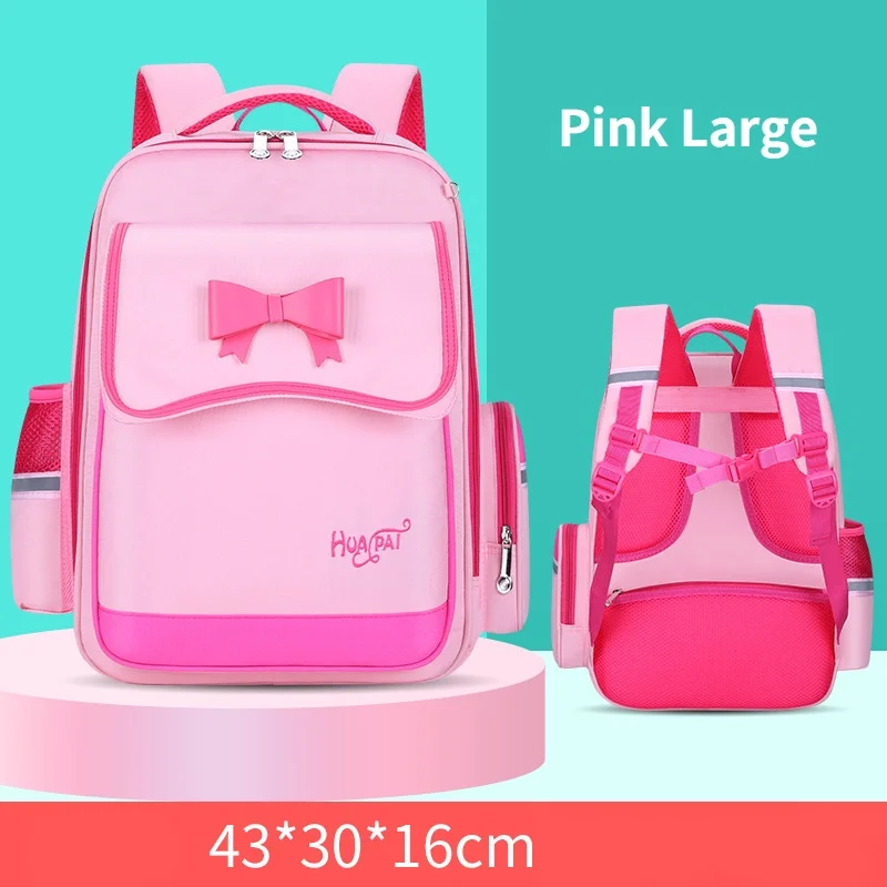 Grade 1-6 Children Bow Sweet Large Capacity Backpacks New British Style Girls Student Princess Fashion School Bags Drop Shipping