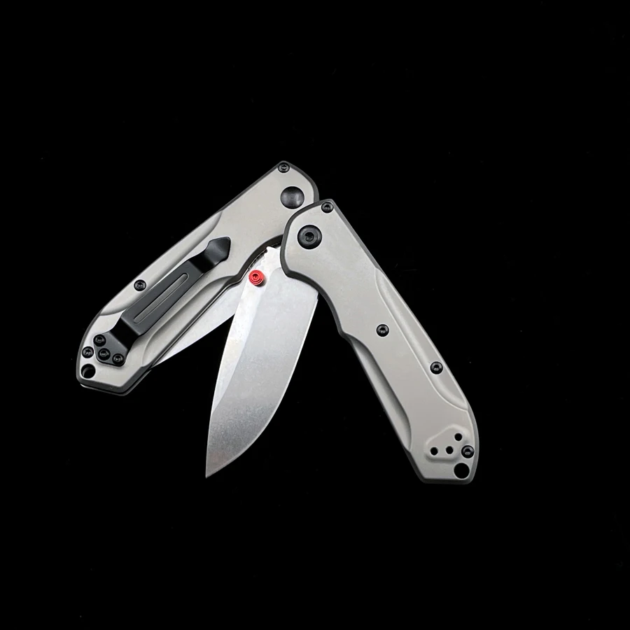 Titanium Alloy Handle BM 565 Folding Knife Outdoor Camping Safety Defense Pocket Knives Portable EDC Tool