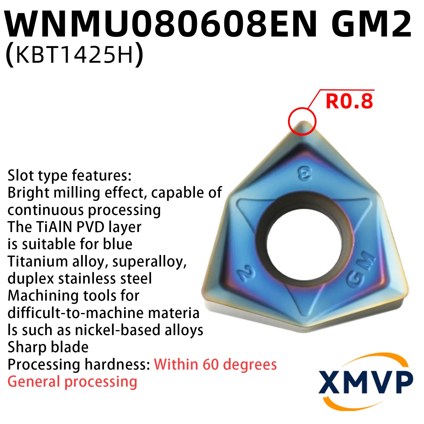 Сверхмощное режущее лезвие с быстрой подачей 90 градусов WNMU080608, двусторонние детали из шестиугольной стали, нержавеющая сталь 060408.