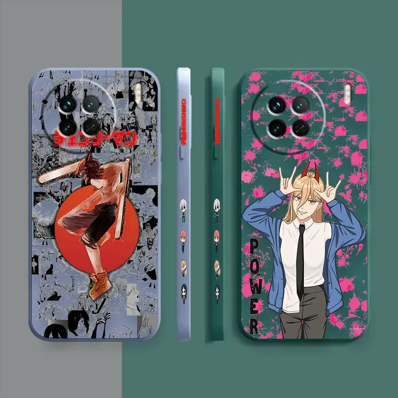 Anime Power Denji Chainsaw Man Case For VIVO X21I X21S X23 X27 X30 X50 X60 X70 X80 X90 5G PRO PLUS Colour Case Funda Shell Capa