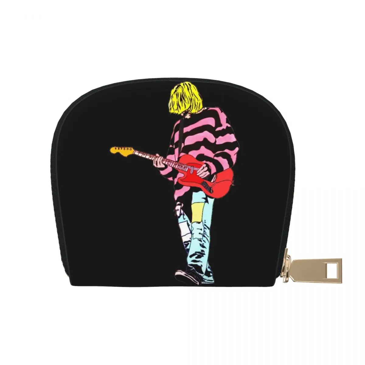 Кожаный современный Портрет поп-арта Курта Кобейна держатели для карт кошелек