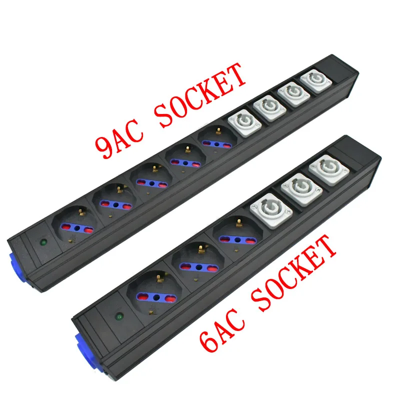 Фото PDU Power Strips Schuko Powerlink Power Link Выходная коробка Авиационная вилка с входом и розеткой Powercon Германия Италия Розетка 2-12AC №1