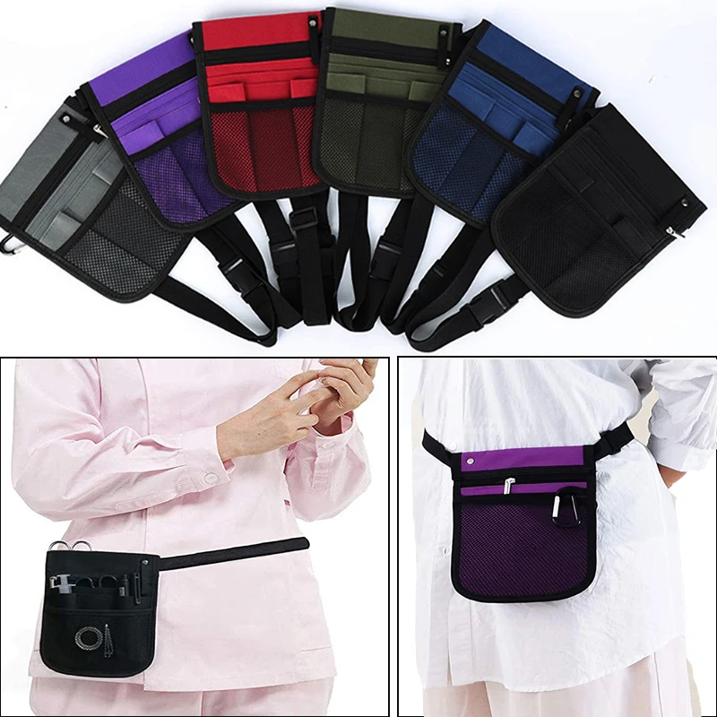 

Men Women Nurse Fanny Pack Purse Nursing Belt Organizer Waist Bag Nurse Scissors Care Kit Tool Case Storage Shoulder Chest Bag