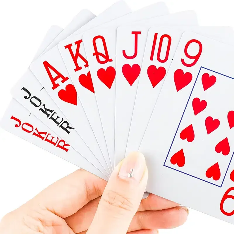 

Cards Large Print For Adults - 2 Packs (Blue And Red), Large Print Playing Cards For Seniors, Low Vision Crowd, Card Game For