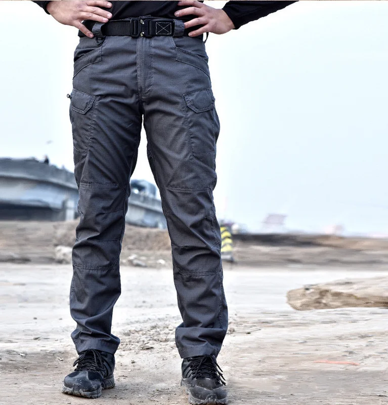 

New Mens Tactical Pants Multiple Pocket Elasticity Military Urban Commuter Tacitcal Trousers Men Slim Fat Cargo Men Clothing