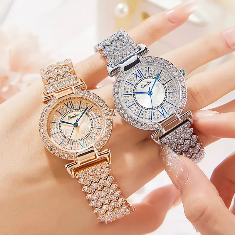 JLANDA New Fashion Elegance Ladies With Diamond Luxury Quartz Watch Stainless Steel Strap Waterproof Watches Relogio Feminino