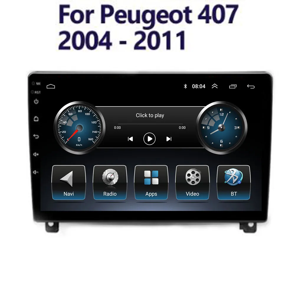 

5G LTE 8 ГБ 128 ГБ Android 12 9 "автомобильное радио для Peugeot 407 2004-2010 GPS навигация видео стерео Мультимедиа Carplay DSP DVD