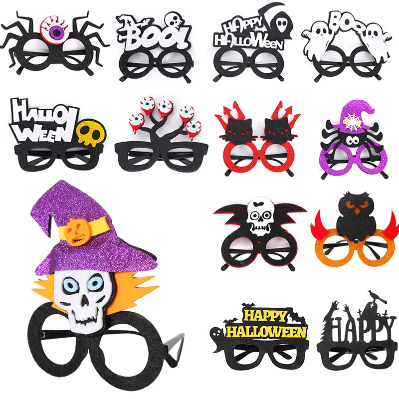 

Halloween Glasses Funny Horror Spider Pumpkin Decoration Horror Party Photo Props Holiday Mama Papa Kids Accessories 31 Styles