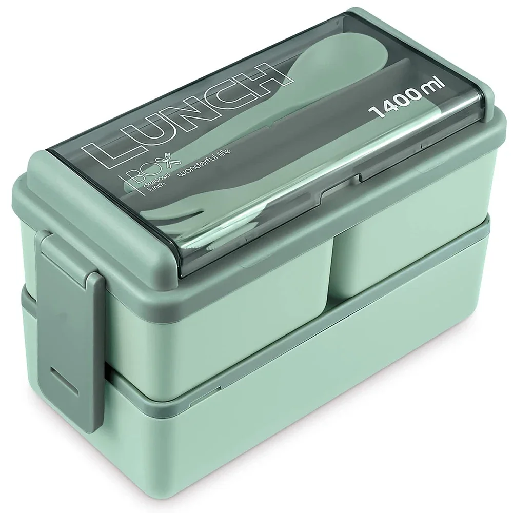 

1400ML Bento Lunch Box Stackable Bento Boxes For Adults Lunch Containers Leak Proof Adult Bento Box With Removable Compartments