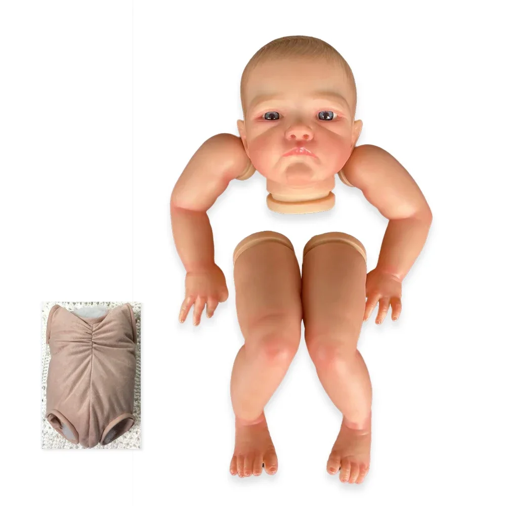 SINO-BB 19-дюймовые уже окрашенные детали куклы реборн August Awake Baby 3D-окраска с видимыми