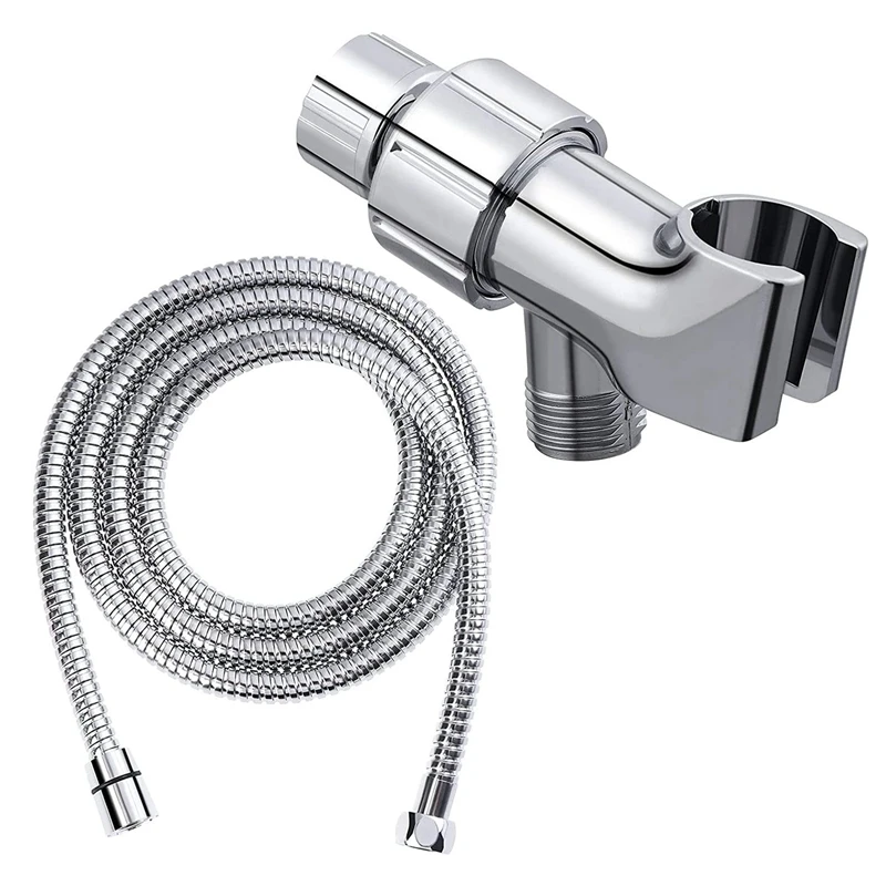 

HOT-59 Inch Stainless Steel Shower Hose With Adjustable Shower Arm Holder Shower Head Holder For Wall Adjustable Shower Head