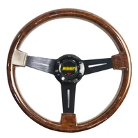 auto parts refit steering wheel 350mm wood steering wheel classic car hip hop retro universal steering wheel horn line