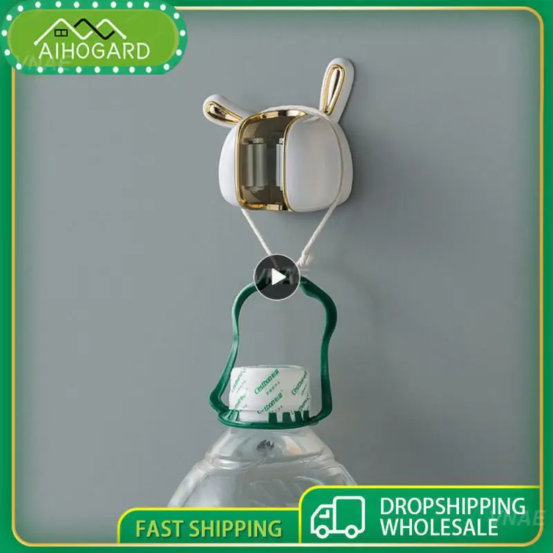 

Cartoon Mop Rack Punch-free Easy Suspension Durable And Durable Punch-free Installation Wall-mounted Mop Clip Easy Access Hook