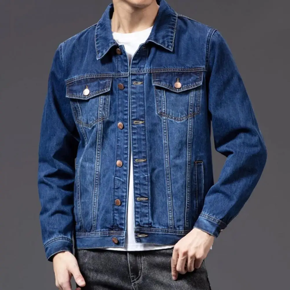 

Trendy Men Coat Great Stitching Loose Spring Jacket Cardigan Spring Jacket
