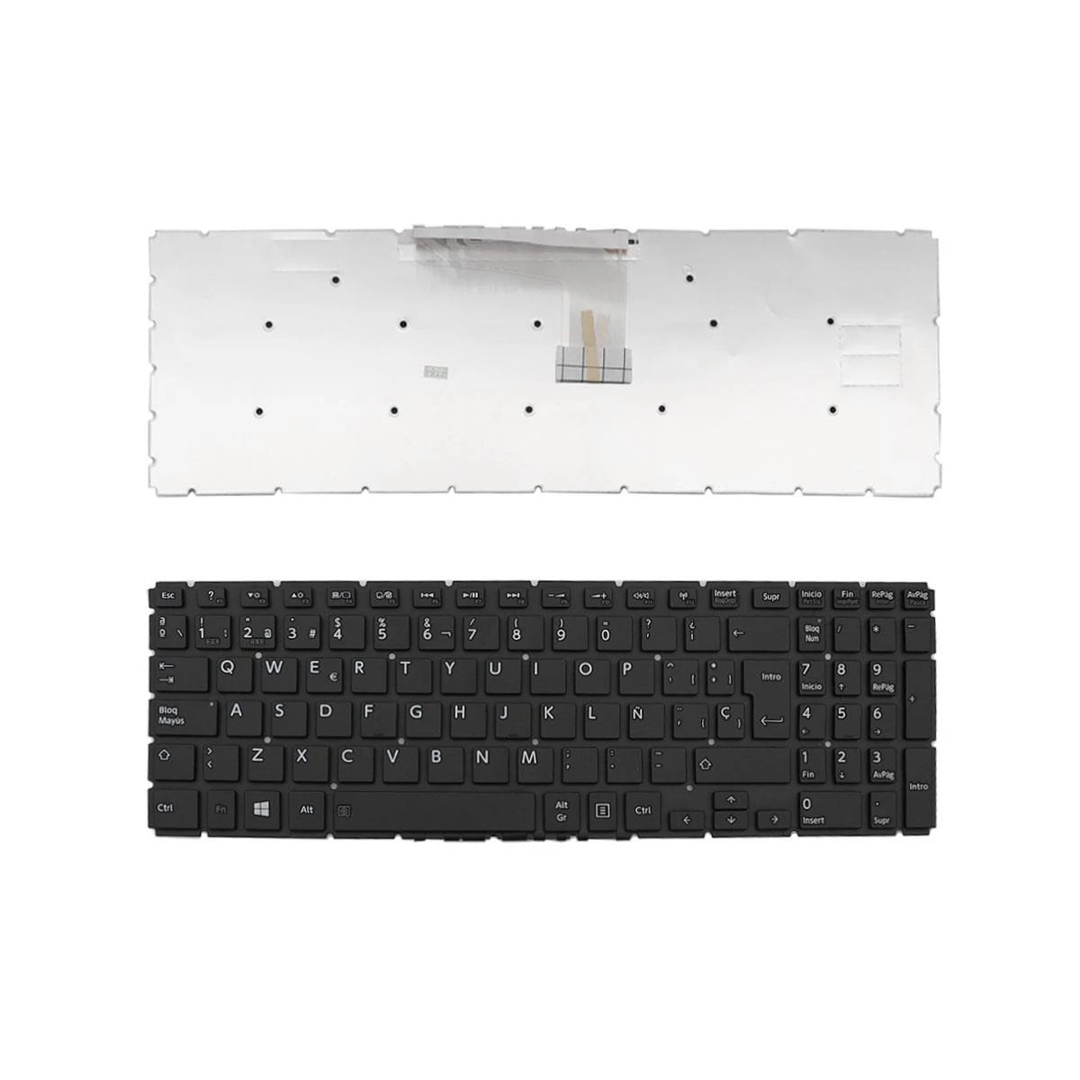 

SP Spanish Laptop Keyboard for TOSHIBA Satellite L50-B S50-B L50D-B L50T-B BLACK Without FRAME,Without Foil Win8 MP-13R7 GB