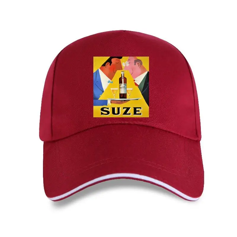 

new cap hat Suze (artist Mayer) Switzerland c. 1955 - Vintage Advertisement 61933 (Black Baseball Cap Small)