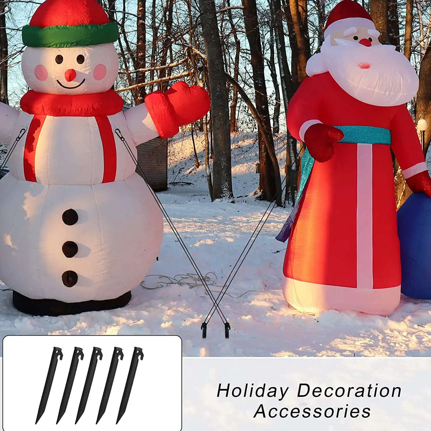 24 шт. пластиковые надувные колья 8 дюйма дворовые анкерные украшение для сада