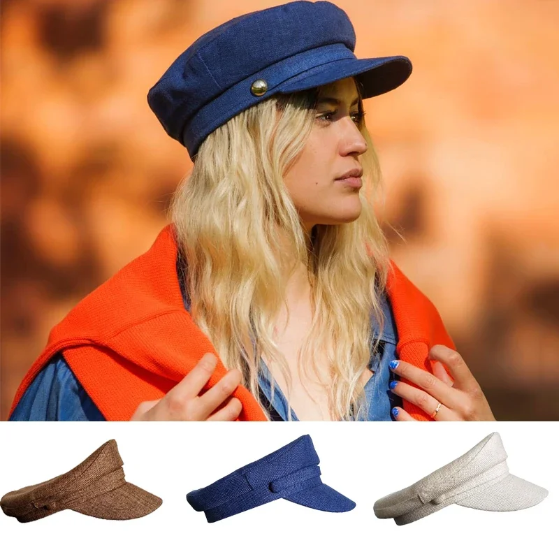 Берет женский в стиле ретро шапка для рисования английском с надписью утиный