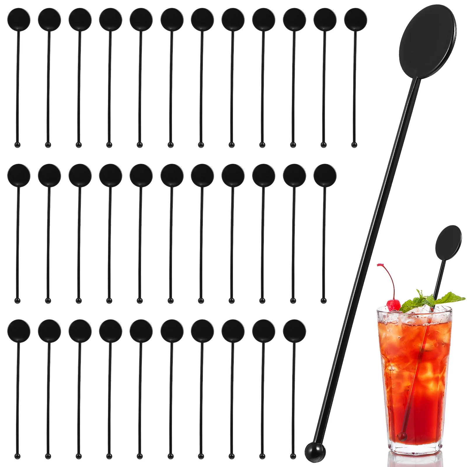 

100 Pcs Stir Sticks Cocktails Beverage Rods Stirring Drinks Coffee Mixer Wand Swizzle