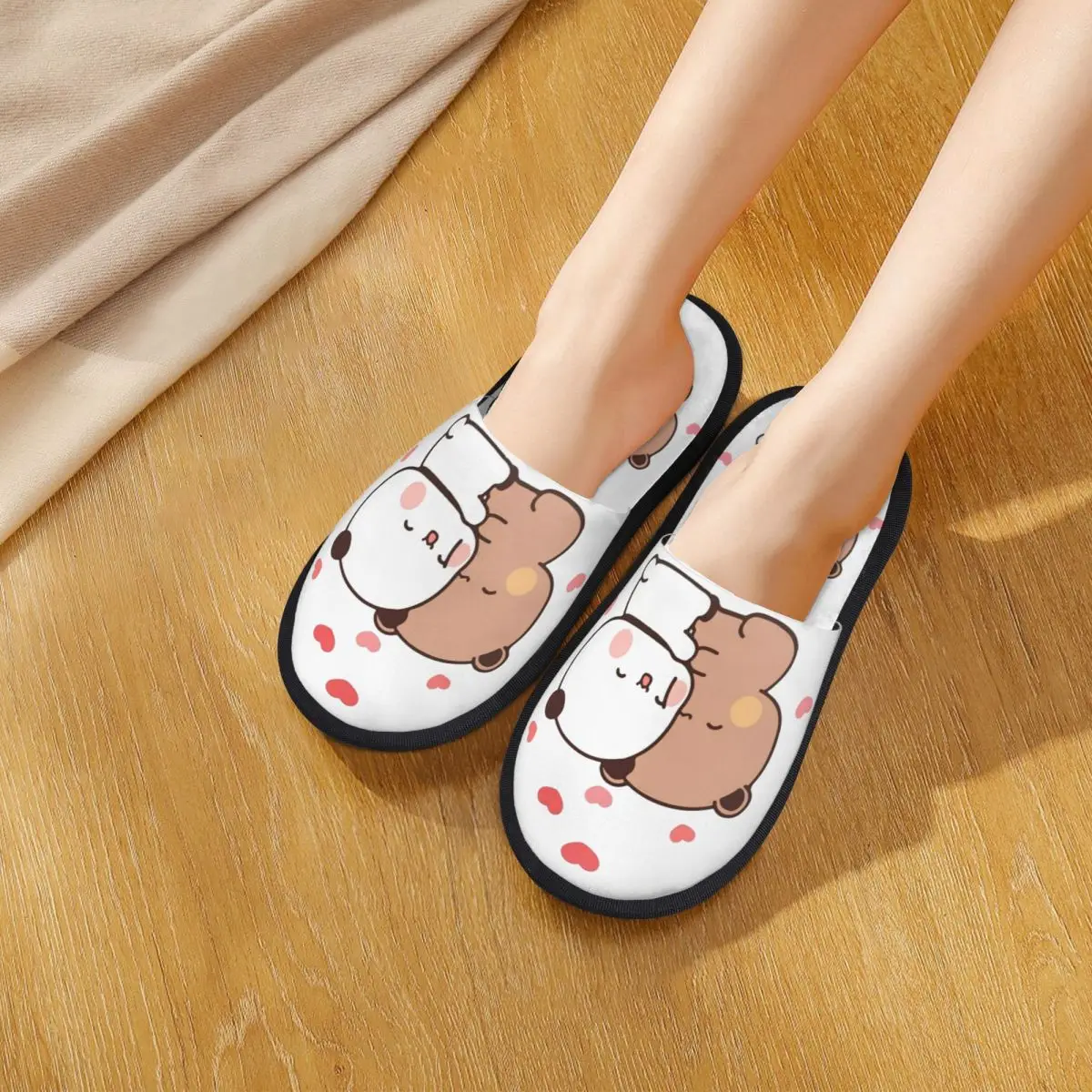 Симпатичные Тапочки персика и Гомы мочи Нескользящие мягкие тапочки из пены с