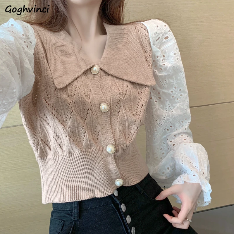 

Cardigan Woman Elegant Casual Office Ladies Korean Style Lazy Chic Simple Spring New All-match Button Argyle Trendy Sweet Retro