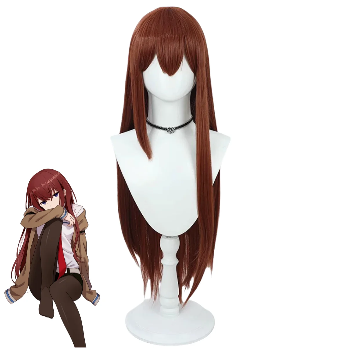Игра Steins Gate Makise Kurisu Christina Косплей Костюм Пальто с капюшоном Рубашка Шорты Спортивный костюм Парик Женский карнавальный костюм на Хэллоуин (art.: 3920cd7e13ca4) - 3920cd7e13ca4