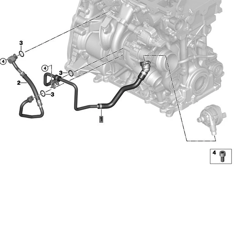 

X5 30lib mw2022-2023 g18 Трубопроводный Турбокомпрессор-шланг для блока двигателя