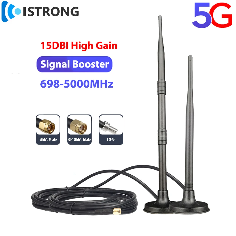 

5G 4G WiFi Sucker Antenna TS9 SMA 15dbi Outdoor Signal Booster Extension Receiver for CPE/4G/Industry Router Modem Network Card