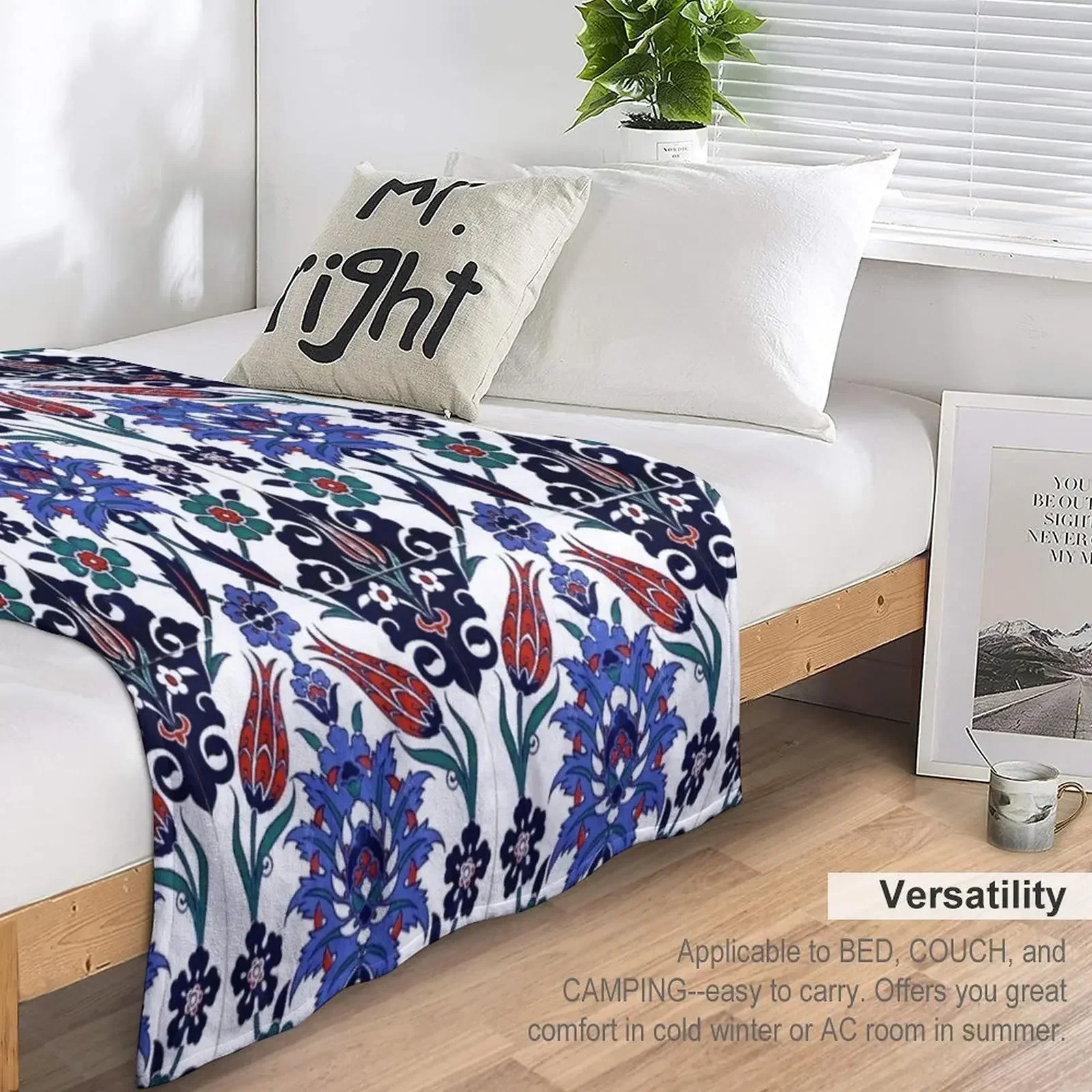 Турецкий тюльпан мотив плитка узор плед одеяло мягкие кровати Рождественское