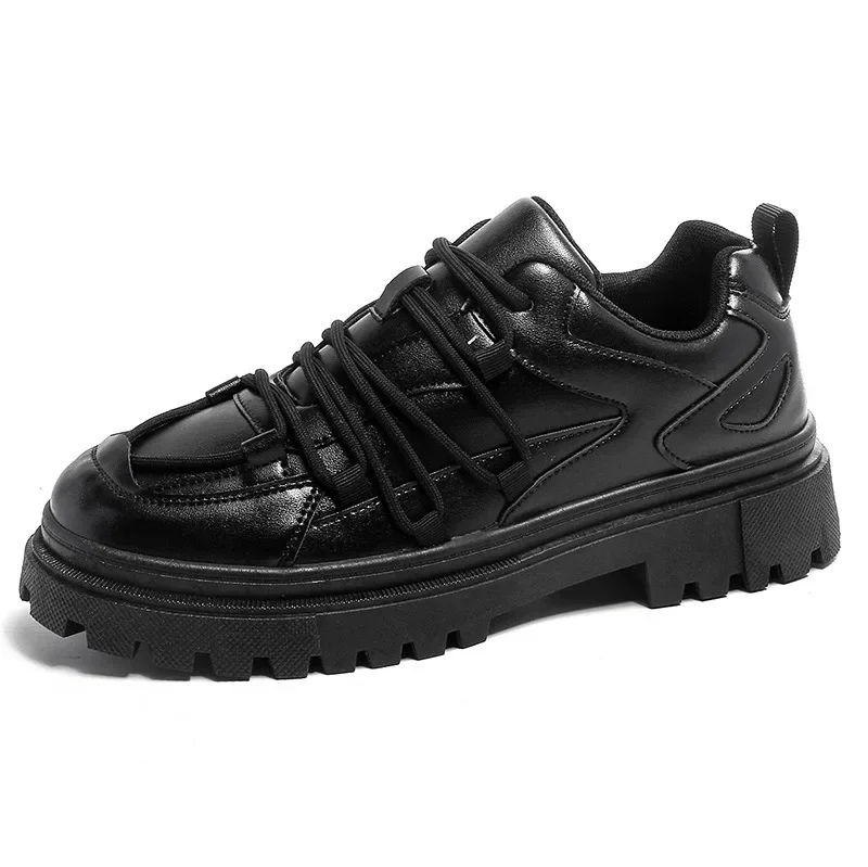 Модные повседневные мужские туфли с низким берцем и толстой подошвой Новое