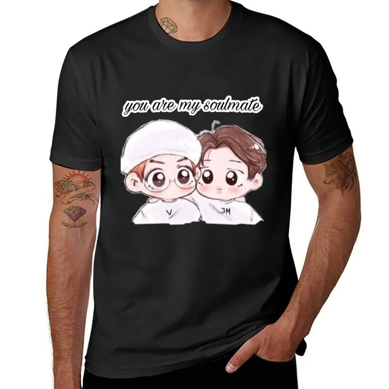 Мужская футболка с принтом души Vmin best friend оверсайз графическим быстросохнущие