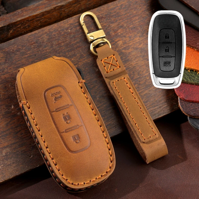 

Leather Car Key Case Cover for Nissan X-trail T33 Qashqai 2022 J12 Ariya Altima Teana 2022 2023 Key Cover Car Accessories