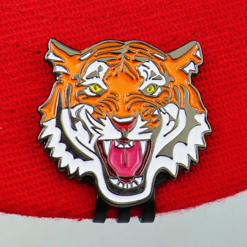 Зажим для шарика зажим шляпы дизайн тигра маркеры гольфа магнитный держатель