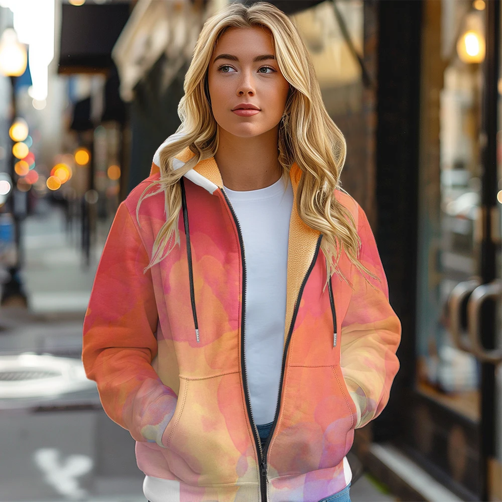 Кардиган с принтом тай-дай пуловер длинными рукавами зимняя повседневная