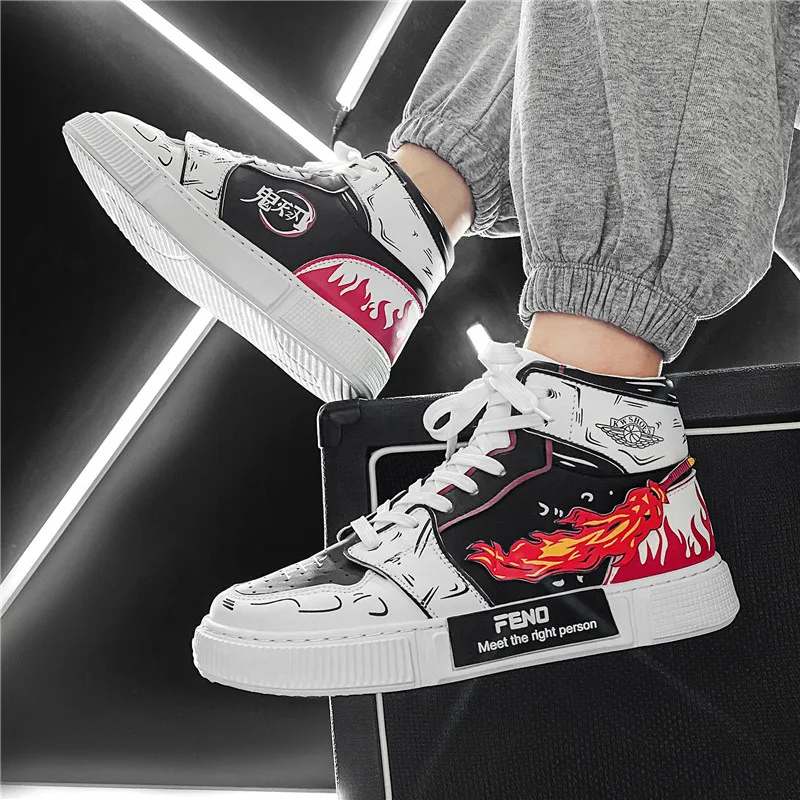 Аниме обувь Rengoku Kyoujurou Kamado Tanjirou модель призрака рассекающее лезвие