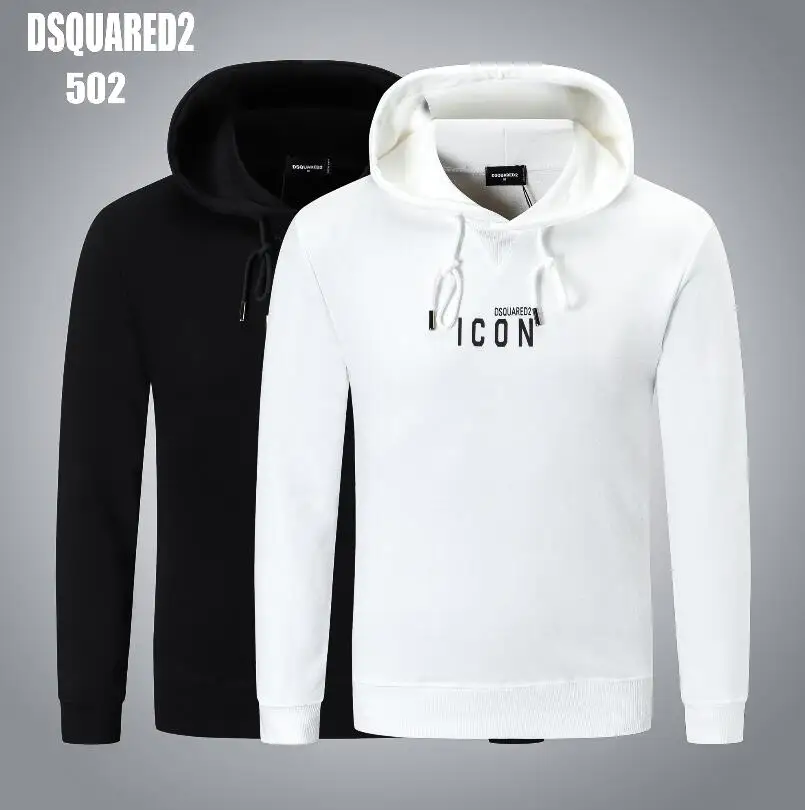 

New Male Dsquared2 Italian Brand Men's Hip Hop Casual Sweatshirt Men Letter Printed Hoodies Slim Sweatshirts Size M-3XL
