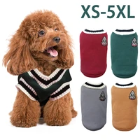 dogs sweater college style winter warm soft pets dog clothes for small medium large breed pullover puppy cats vest bulldog york
