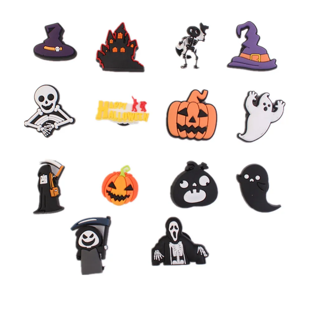 

1pcs Sale Halloween Series Shoe Buckles Horror Slipper Decorations Anime Cartoon Shoe Charms Fit Croc Jibz Kis Boys X-mas Gifts