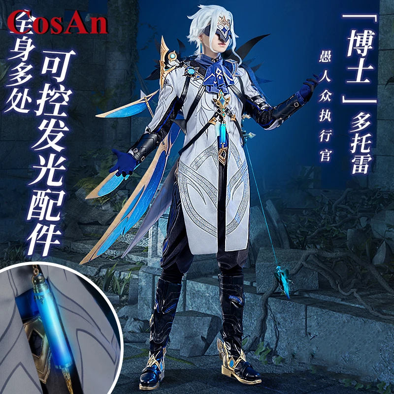

CosAn новая игра Genshin Impact Il Doctor Cosplay Костюм Fatui модная Униформа унисекс стиль