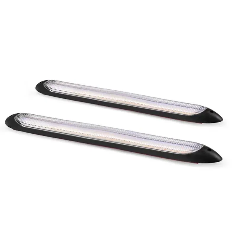 

1 пара автомобильных RGB внешнего дневного света, автомобильные фары, водонепроницаемые, с последовательным потоком, желтый указатель поворота, белые или светодиодные дневные ходовые огни