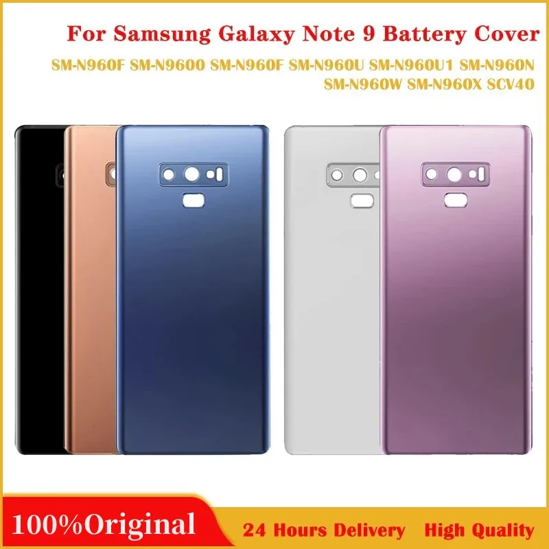 

For Samsung Galaxy Note 9 N960 N960F Battery Back Cover Rear Door 3D Glass Panel Note9 Housing Case Camera Lens Adhesive Replace