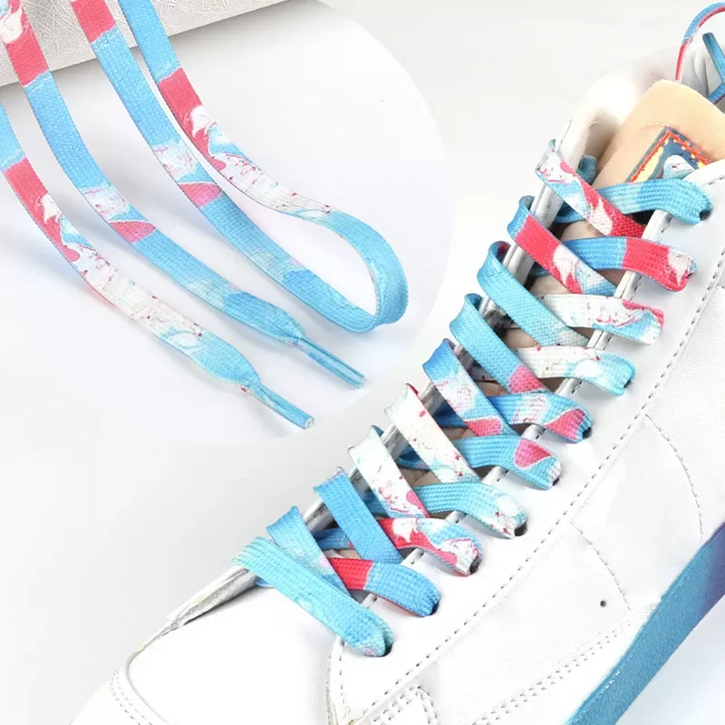 Shoelaces Rainbow Colour Shoe Laces Casual Canvas Shoes Colorful Shoelace Print Gradient Suitable For All Unisex 1 Pair