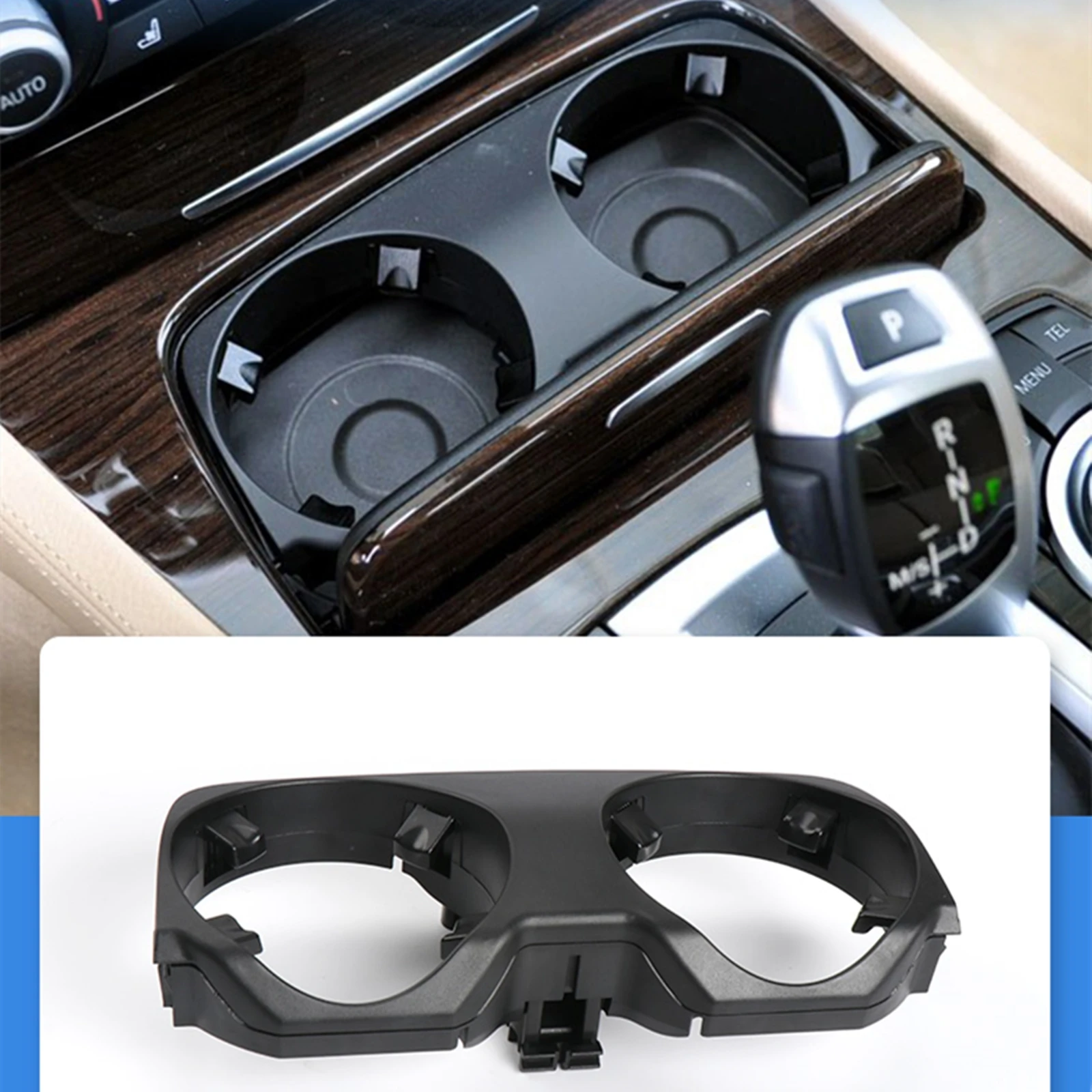 

Car Water Drink Cup Cover Holder Panel Support Kit For BMW 7 Series 760 730 740 750 F01 F02 F04 2008-2015