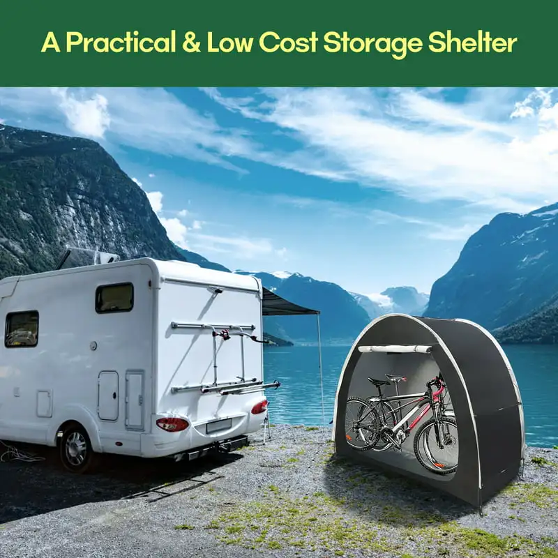 

Bike Storage Tent Outdoor Portable Shed Cover Garden Backyard Storage