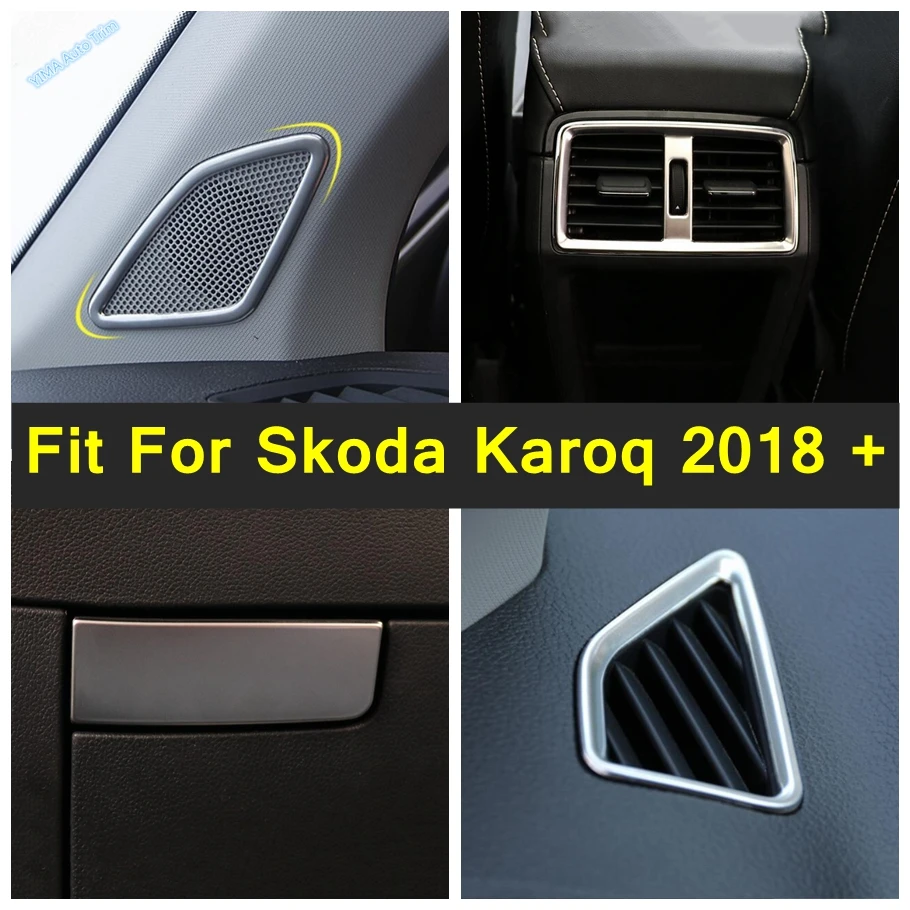 

Air Condition Knob Control Panel Fan Speed Button Cover Glove Box Handle Trim A-pillar Speaker Frame For Skoda Karoq 2018 - 2022