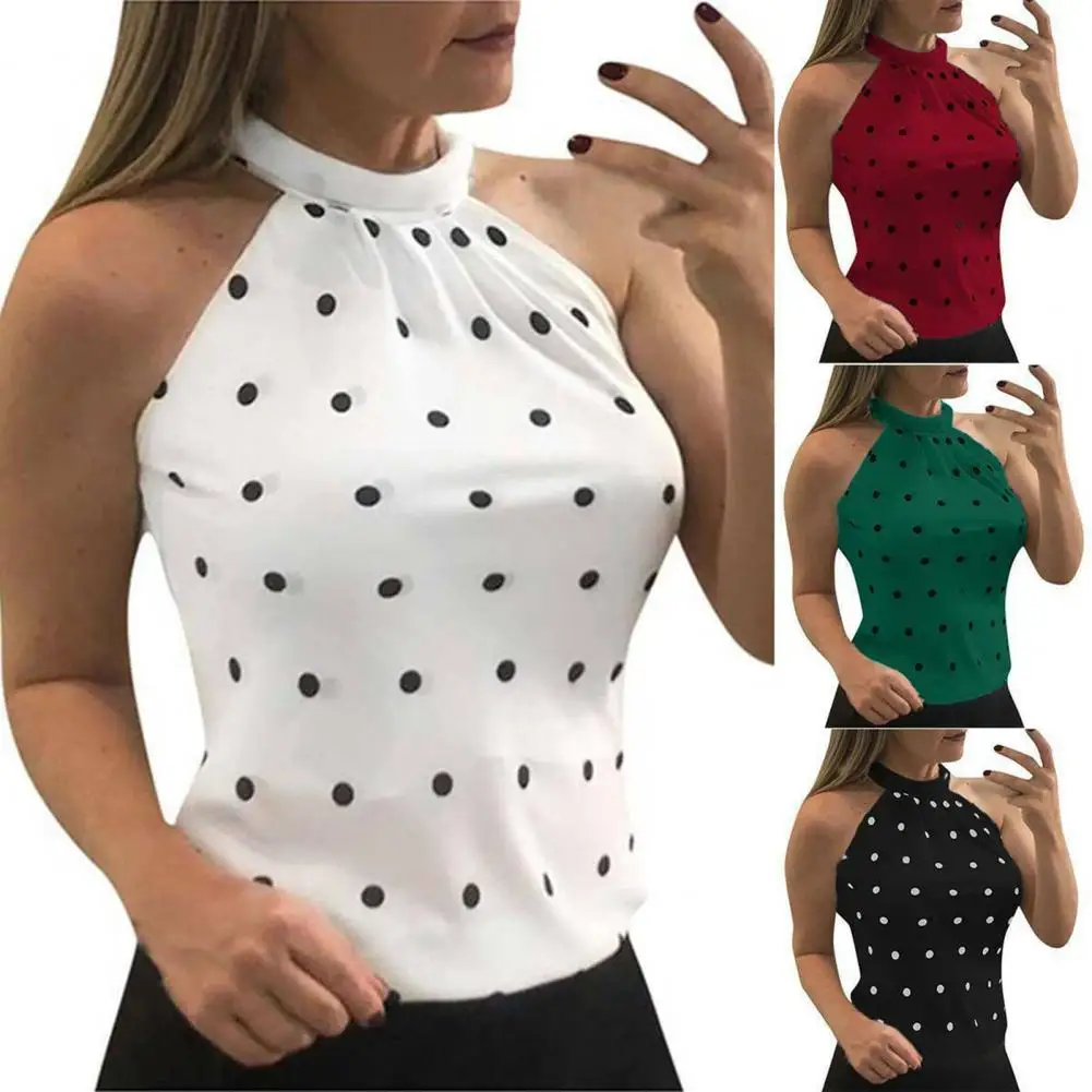 

European and American summer 2022 new polka-dot printing neckwear slim waistcoat is hot