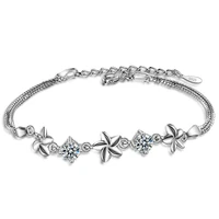 2021 new 925 sterling silver amethyst bracelet for women pulseras de ley 925 mujer and diamond bracelet african jewelry girls