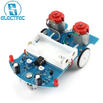 Practice Soldering Learning Electronics Kit Smart Car Project Kits Line Following Robot Kids DIY Electronics Education School 1