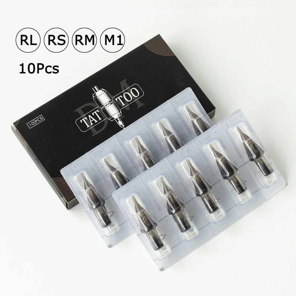 

Permanent Makeup Cartridge Tattoo Needles RL RS RM M1 Disposable Sterilized Safety Machines Grips Eyebrow Eyeliner Lip 10 PCS