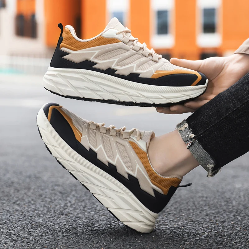 Кроссовки мужские на платформе повседневная спортивная обувь для улицы бега